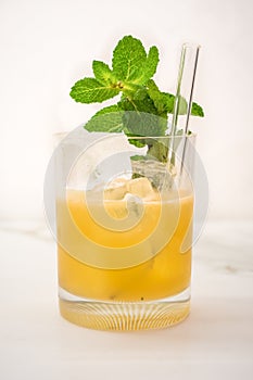 Mai Tai Cocktail on the Rocks in a Tumbler