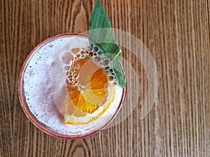 Mai Tai, rum-based alcoholic cocktail, top view
