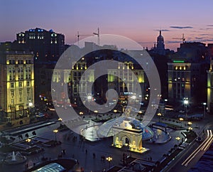 Maidan Nezalezhnosti square top view photo