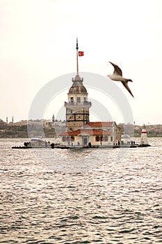 Maiden`s Tower kiz kulesi in istanbul - Turkey