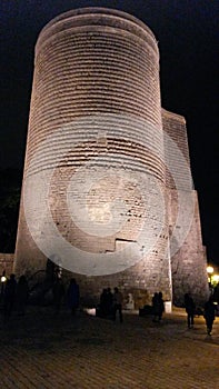 Maiden Tower Baku from behind