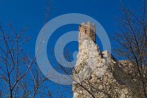 Maiden Tower at Castle Devin, Slovakia