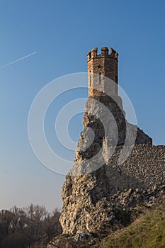 Maiden Tower at Castle Devin, Slovakia