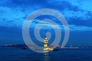 Maiden Tower in the district of Uskudar in Istanbul photo
