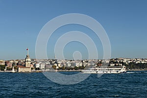 Maiden tower in the middle of the Bosphorus Strait in Istanbul