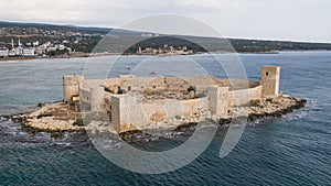 Maidens Castle Kiz Kalesi Drone Photo, Erdemli