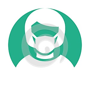 Maidservant Wearing mask Vector Icon which can easily modify or edit photo