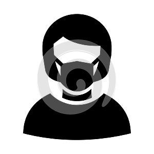 Maidservant Wearing mask Vector Icon which can easily modify or edit photo