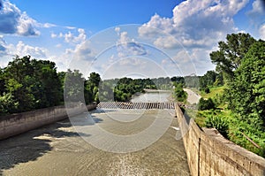 Maikop GES hydroelectric power station dam