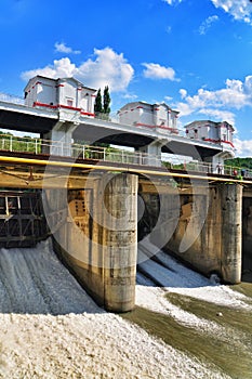 Maikop HPS hydroelectric power station dam