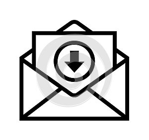 Mail envelope download icon