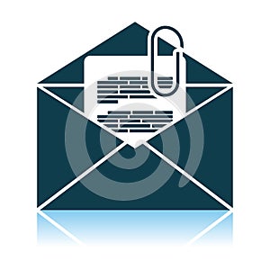 Mail With Attachment Icon