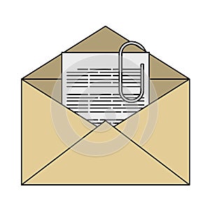 Mail With Attachment Icon