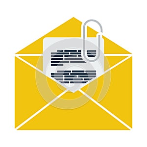 Mail With Attachment Icon photo