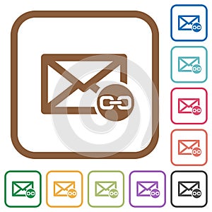 Mail attachment simple icons