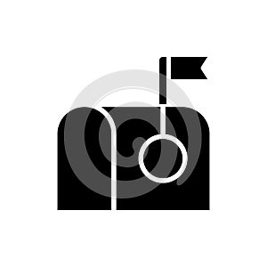 Mail black glyph icon