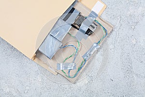 Mail bomb IED - Improvised Explosive Device with c4 and cell phone module in envelope