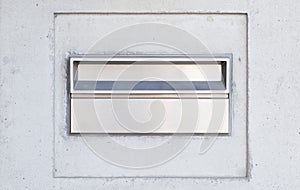 Mail box on concrete wall building