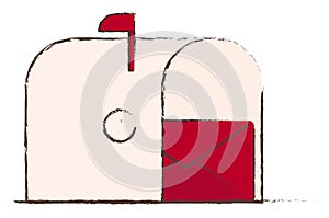 Mail box, illustration, vector
