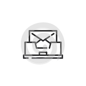 Mail box line icon
