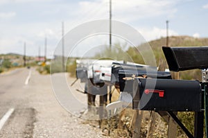 Mail boxes in rural America