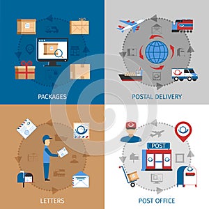 Mail Concept Icons Set