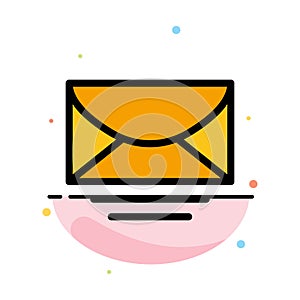 Mail, Email, Message, Global Abstract Flat Color Icon Template