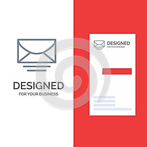 Mail, Email, Message, Global Grey Logo Design and Business Card Template