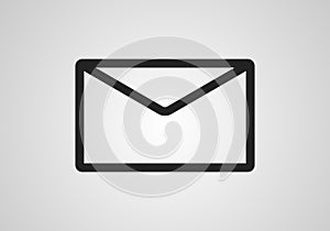 Mail envelope icon in flat style. Receive email letter spam vector illustration