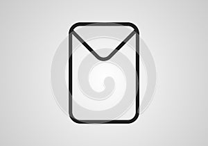 Mail envelope icon in flat style. Receive email letter spam vector illustration
