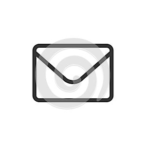 Mail envelope icon in flat style. Receive email letter spam vector illustration on white isolated background. Mail communication