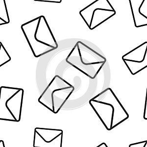 Mail envelope icon seamless pattern background. Receive email letter spam vector illustration. Mail communication symbol pattern