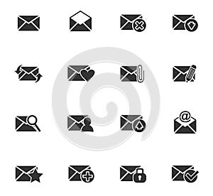 Mail and envelope icon set