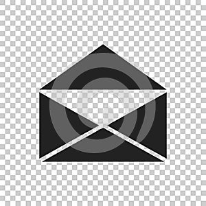 Mail envelope icon vector on isolated background. Symbols of email flat vector illustration.