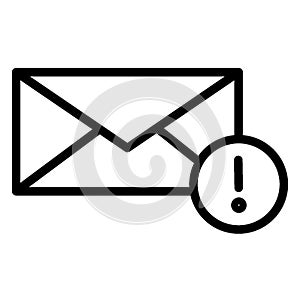 Mail error, message error    Isolated Vector icon which can easily modify or edit