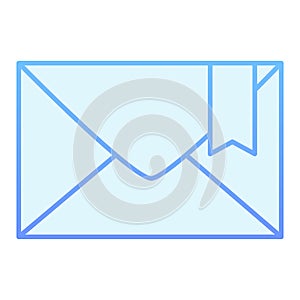 Mail flat icon. Envelope blue icons in trendy flat style. Email gradient style design, designed for web and app. Eps 10.