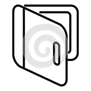 Mail folder icon outline vector. Contact interface