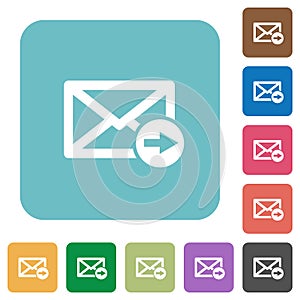 Mail forwarding flat icons