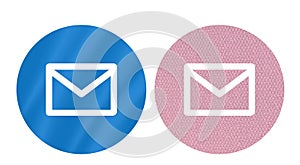 Mail icon blue and pink texture