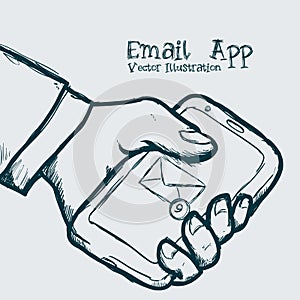 Mail icon design vector illustration eps10 graphic