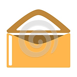 Mail icon in flat style. Email button design. Internet address sign