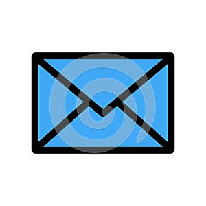 Mail icon line isolated on white background. Black flat thin icon on modern outline style. Linear symbol and editable stroke.