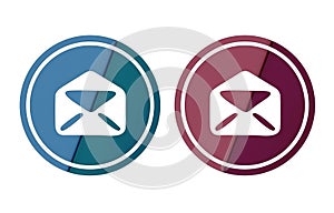 Mail icon red and blue texture