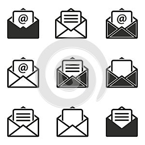 Mail icon set.