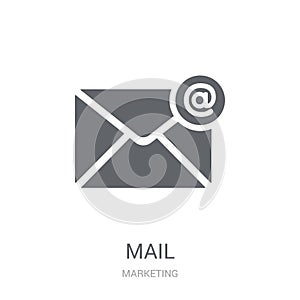 Mail icon. Trendy Mail logo concept on white background from Mar