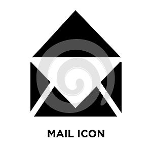 Mail icon vector isolated on white background, logo concept of M