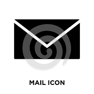Mail icon vector isolated on white background, logo concept of M