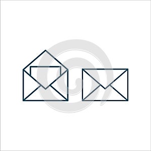 Mail Icon Vector Line Art