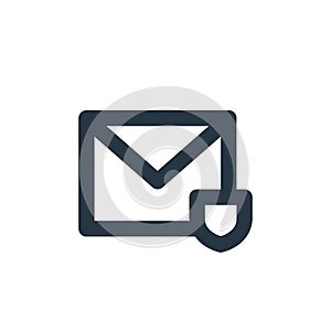 mail icon vector from security concept. Thin line illustration of mail editable stroke. mail linear sign for use on web and mobile