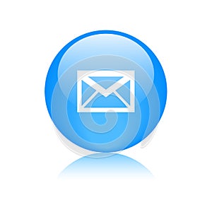 Mail icon web button round